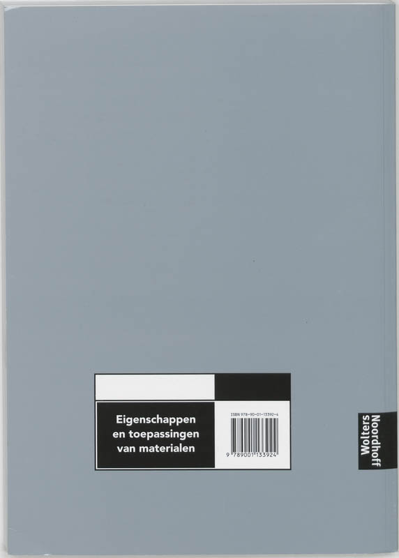 Achterkant van Eigenschappen toepassingen van materialen