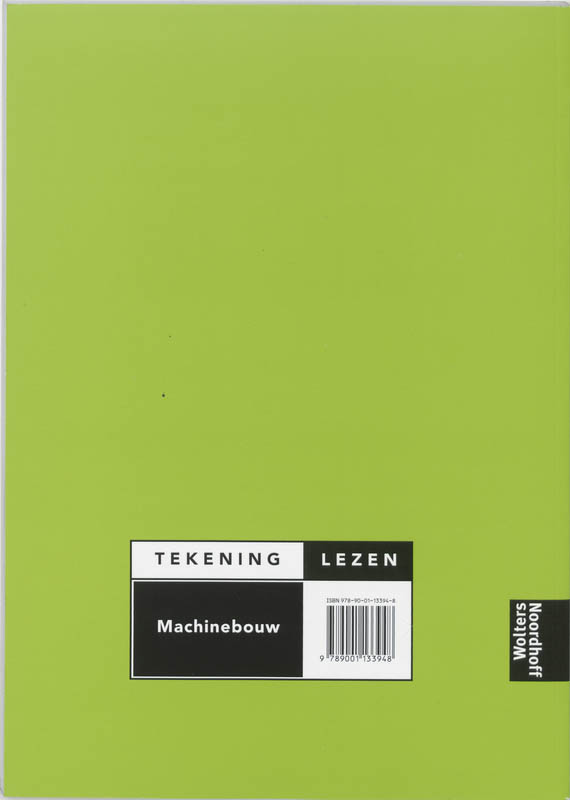 Achterkant van Tekeninglezen machinebouw