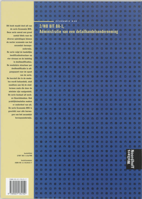 Achterkant van Werkboek