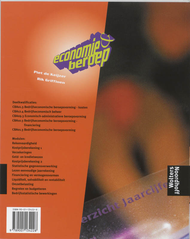 Achterkant van Tekstboek