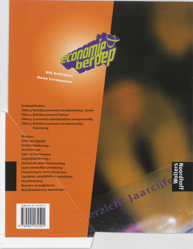Achterkant van Tekstboek