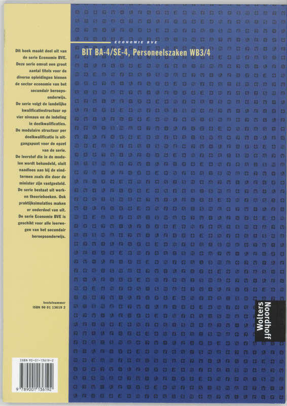 Achterkant van Werkboek