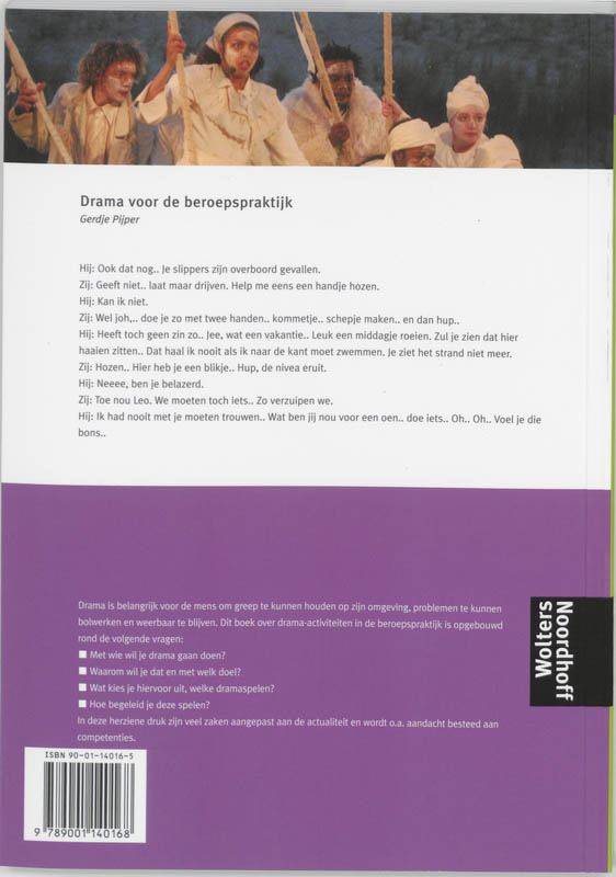 Achterkant van Drama voor de beroepspraktijk