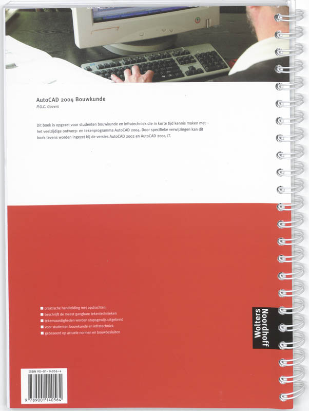 Achterkant van AutoCAD 2004 bouwkunde