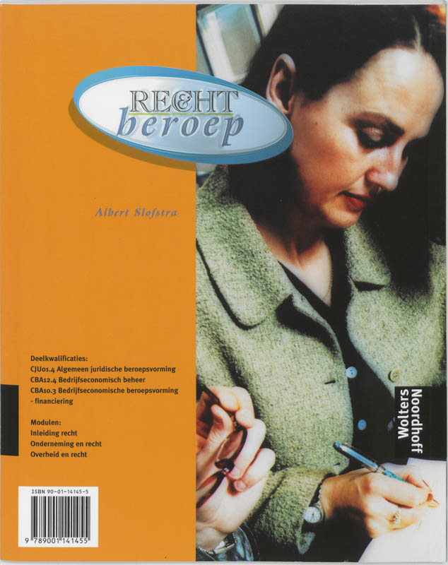 Achterkant van Tekstboek