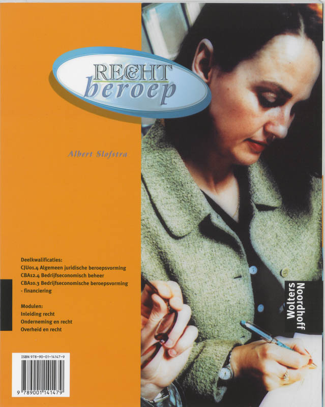 Achterkant van Tekstboek