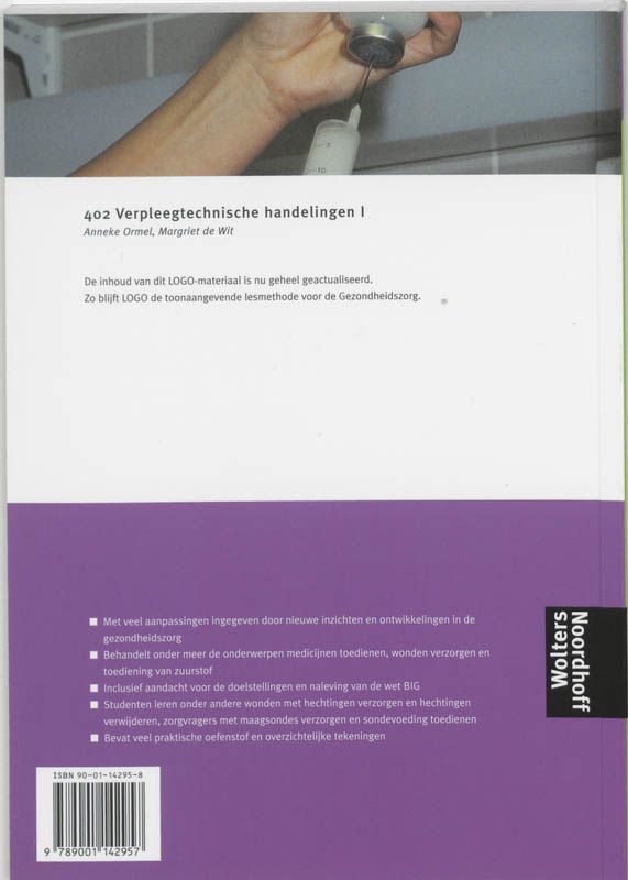 Achterkant van 402 Verpleegtechnische handelingen 1