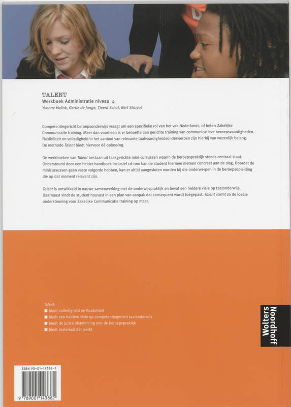 Achterkant van werkboek administratie niveau