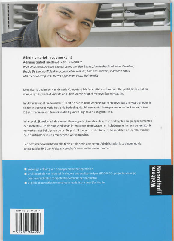 Achterkant van Administratief medewerker