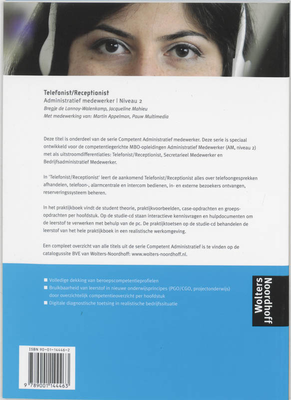 Achterkant van 2 Telefonist/Receptionist