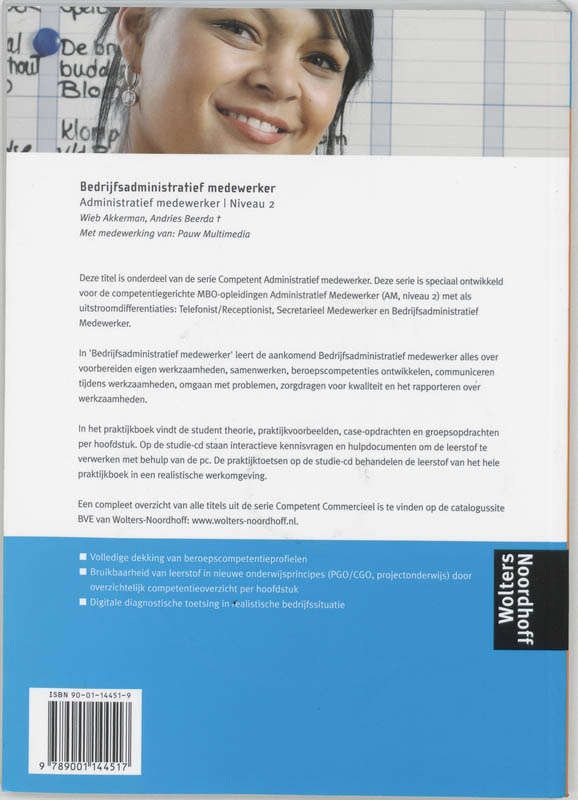 Achterkant van Administratief medewerker