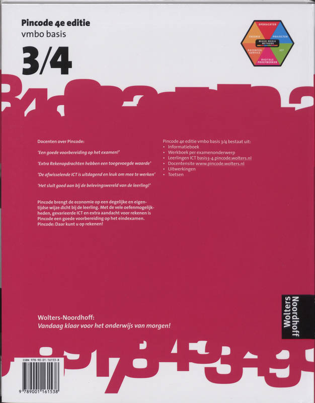 Achterkant van 3/4 Vmbo basis