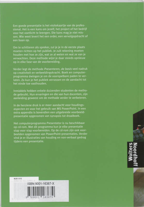 Achterkant van Presenteren De basis