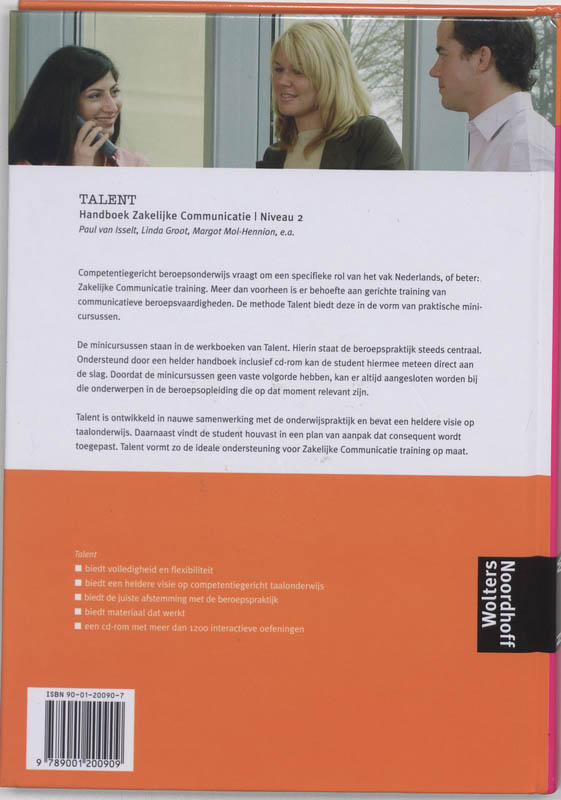 Achterkant van Handboek