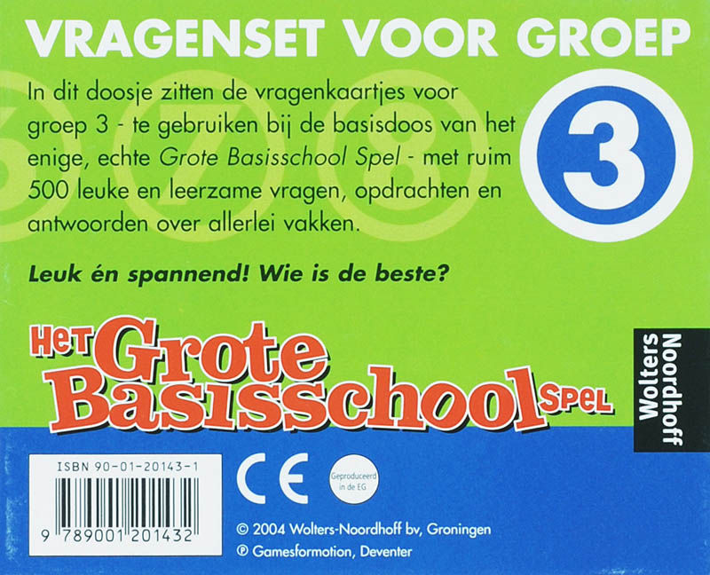 Achterkant van Vragenset