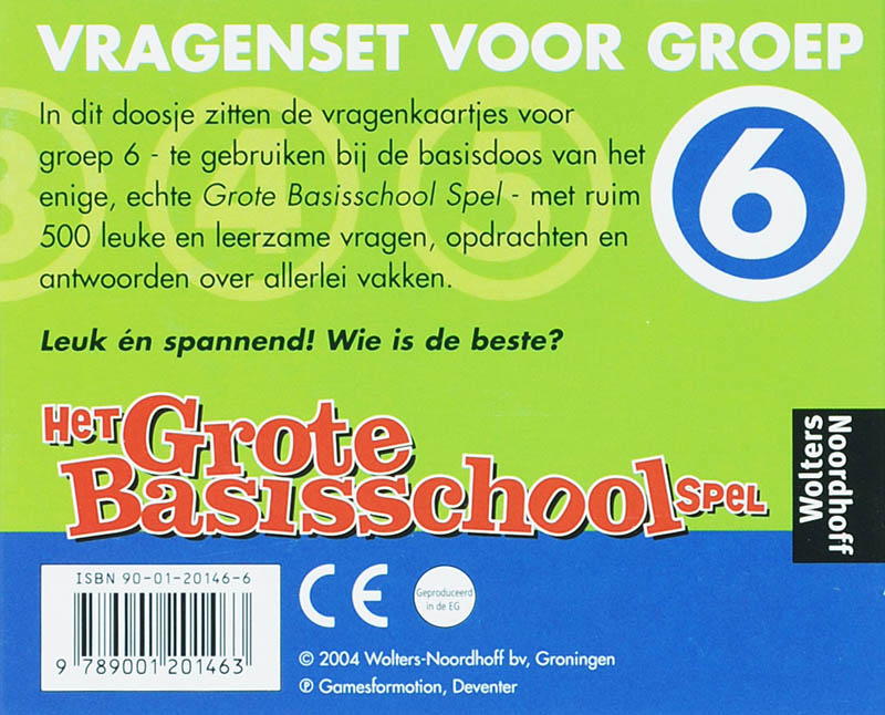 Achterkant van Vragenset