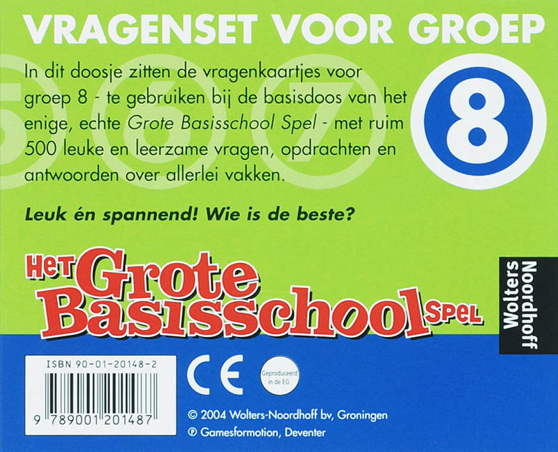 Achterkant van Vragenset
