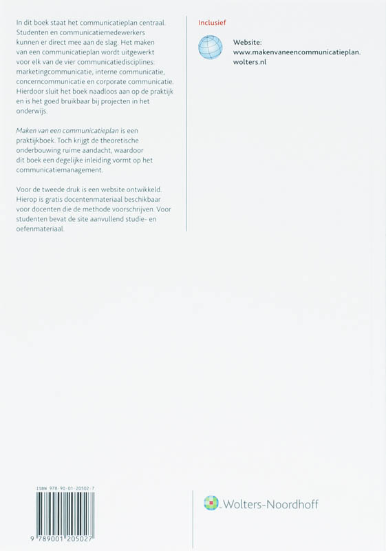 Achterkant van Maken van een communicatieplan