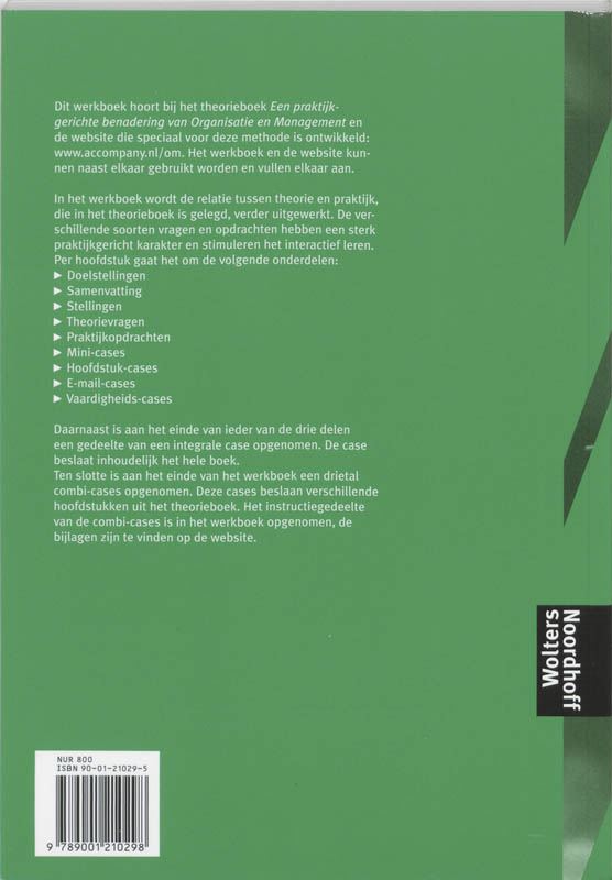 Achterkant van Werkboek