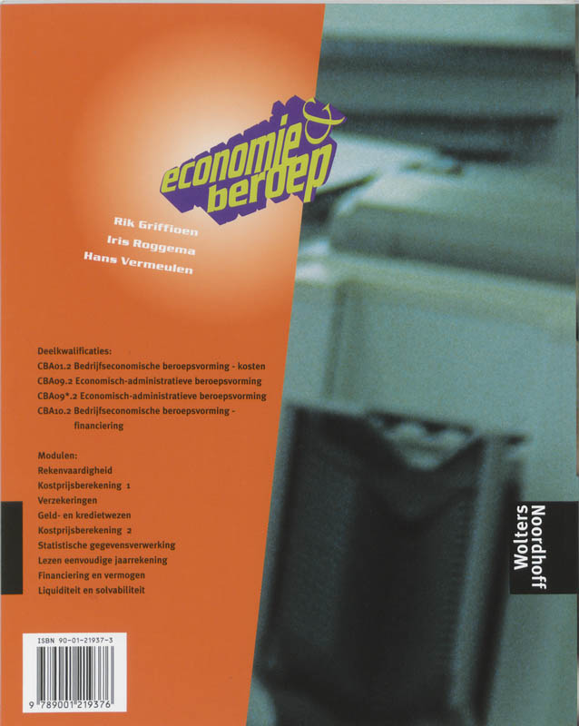 Achterkant van Tekstboek