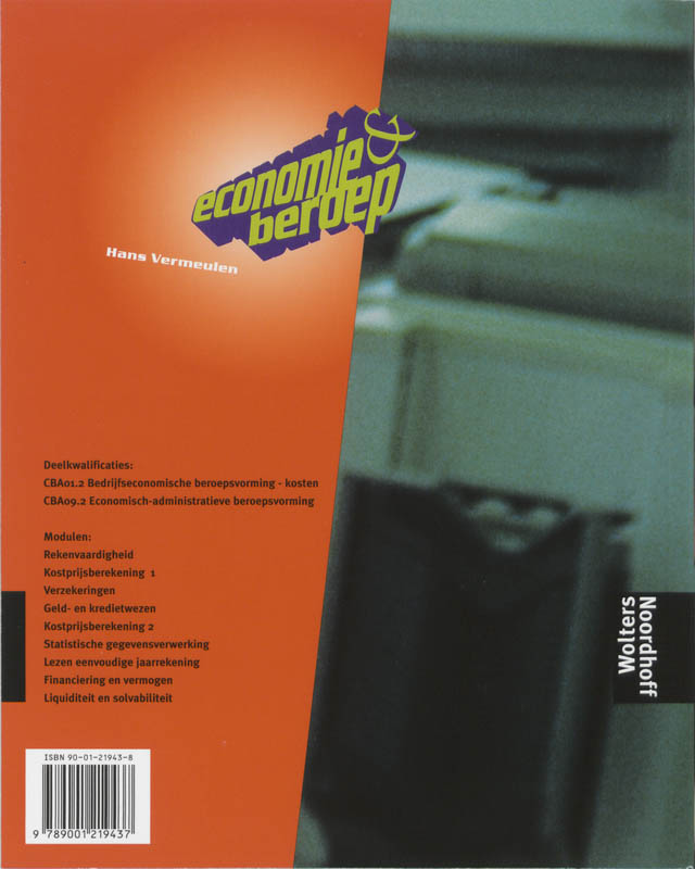 Achterkant van Tekstboek