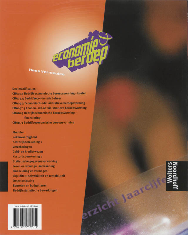 Achterkant van Tekstboek
