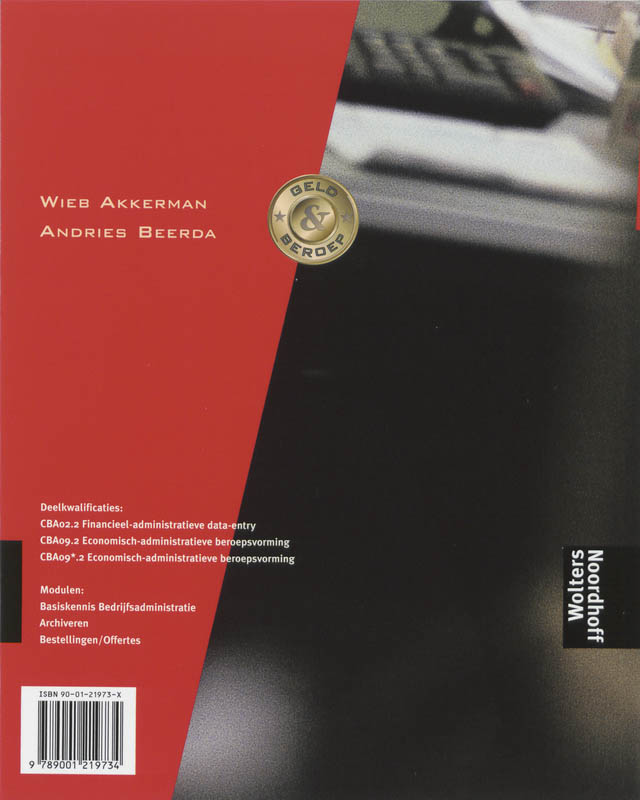 Achterkant van Tekstboek