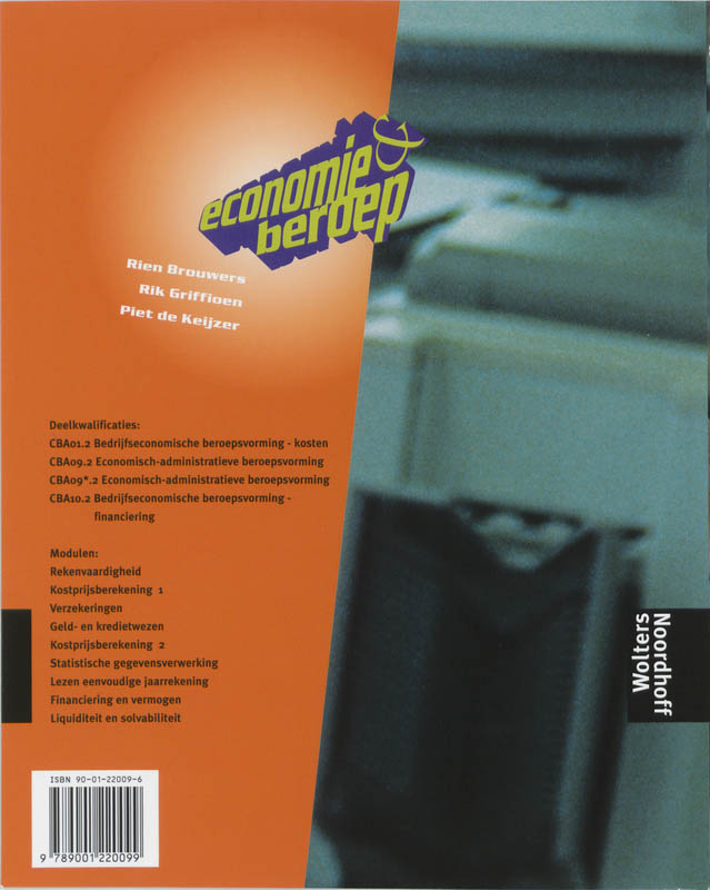 Achterkant van Tekstboek