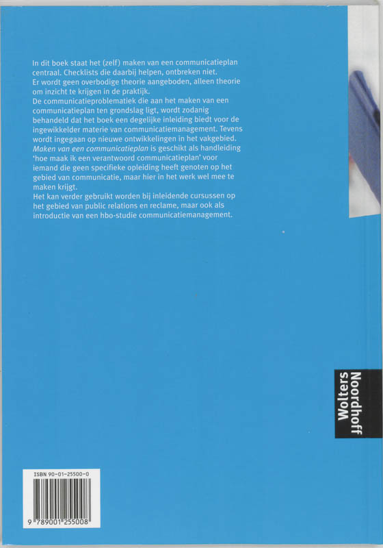 Achterkant van Maken van een communicatieplan
