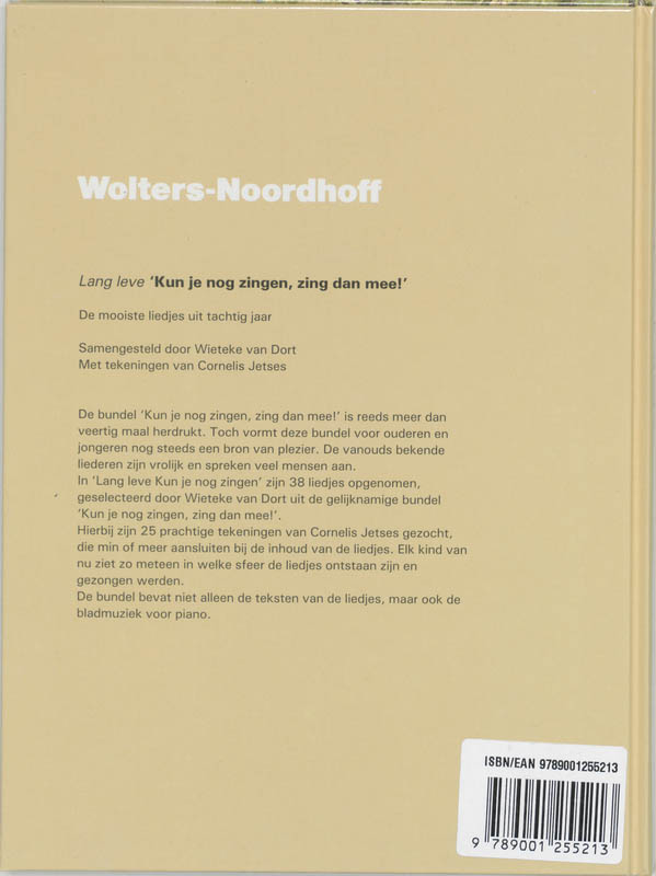 Achterkant van Lang leve Kun je nog zingen, zing dan mee!