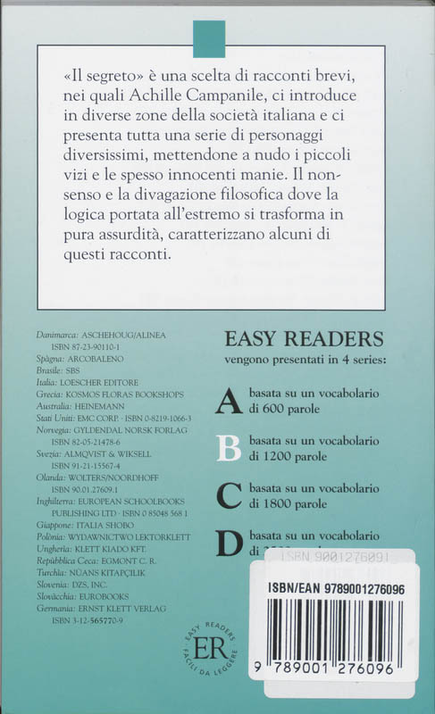 Achterkant van Il segreto e altri racconti