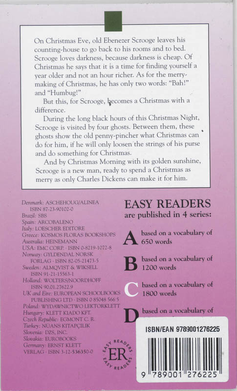 Achterkant van A Christmas carol