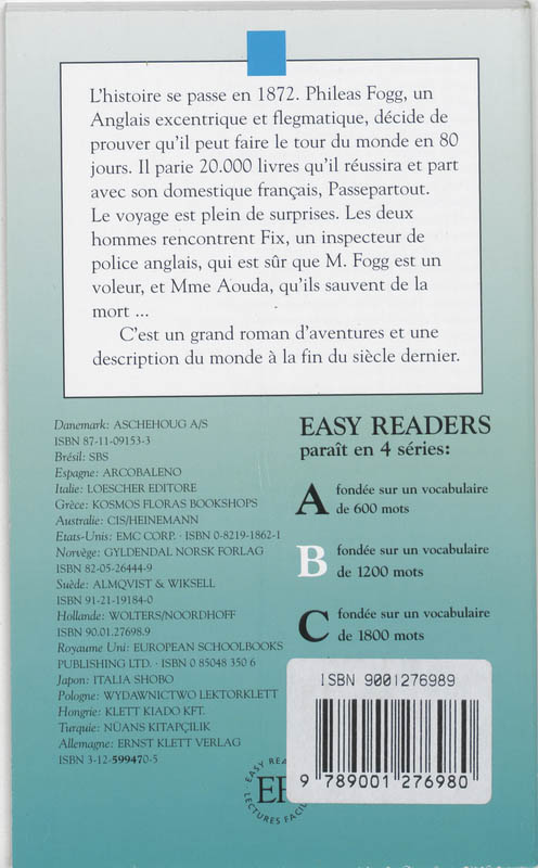 Achterkant van Le tour du monde en guatre-vingts jours
