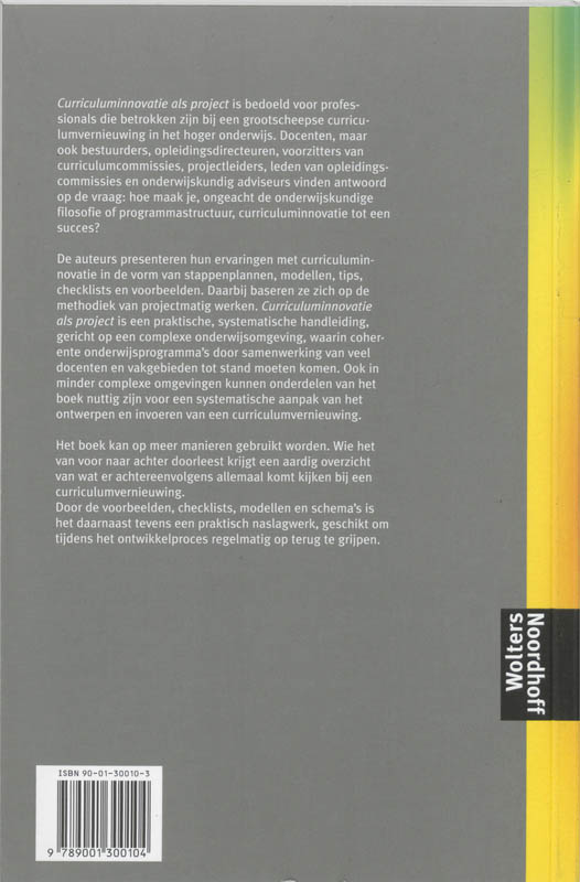 Achterkant van Curriculuminnovatie als project