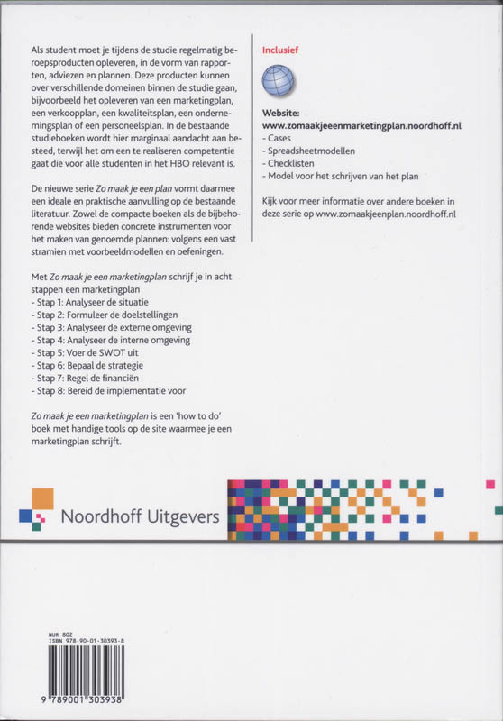 Achterkant van Zo maak je een marketingplan