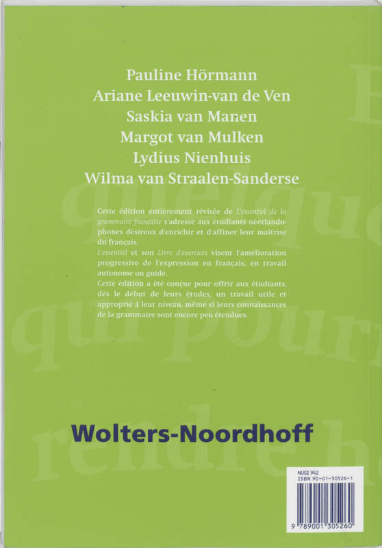 Achterkant van Exercises