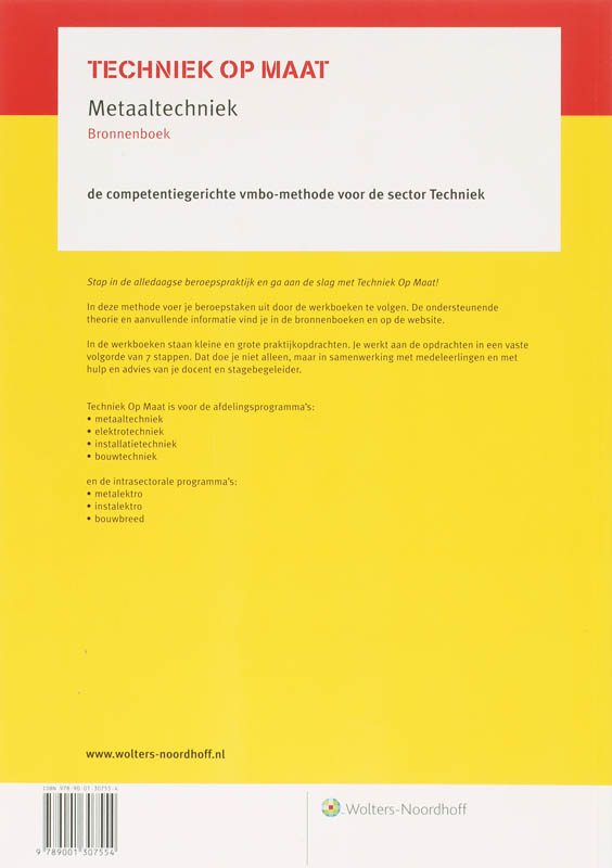 Achterkant van Metaaltechniek