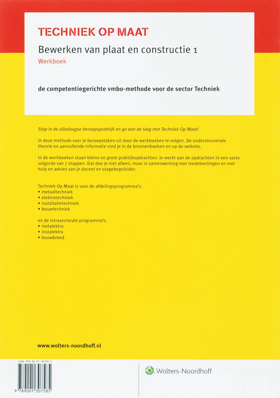 Achterkant van Bewerken van plaat en constructie