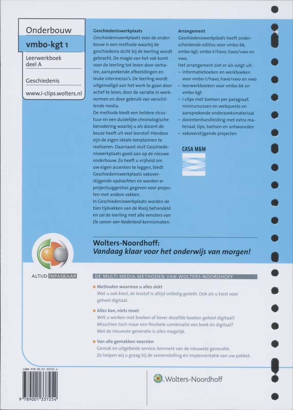 Achterkant van Leerwerkboek A