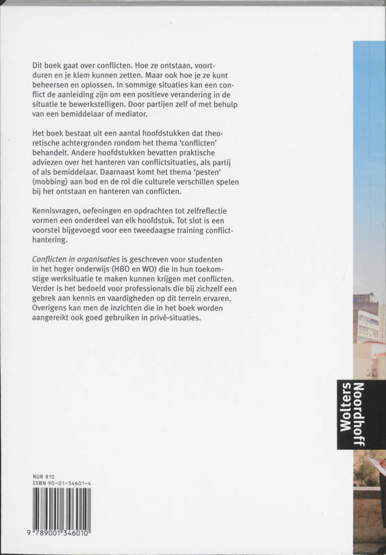 Achterkant van Conflicten in organisaties