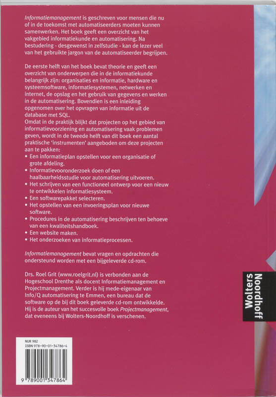 Achterkant van Informatiemanagement