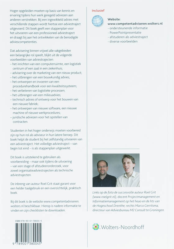 Achterkant van Competent adviseren