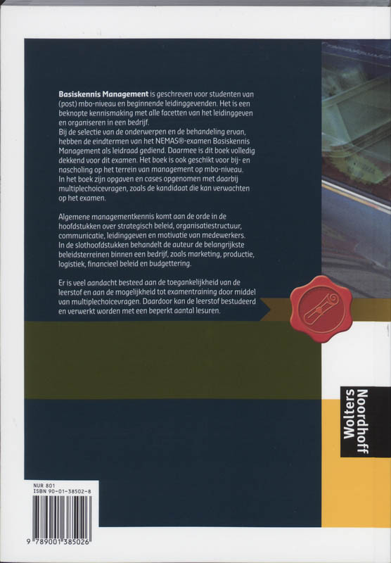 Achterkant van Basiskennis management