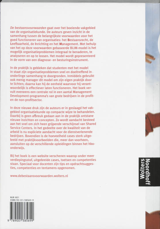 Achterkant van De bestaansvoorwaarden