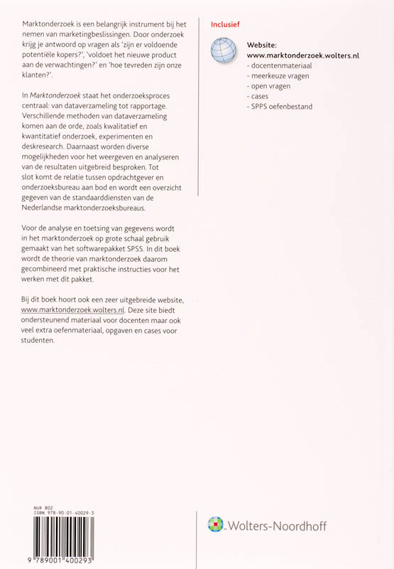 Achterkant van Marktonderzoek