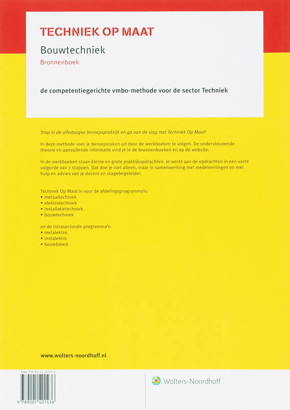 Achterkant van Bouwtechniek