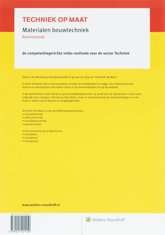 Achterkant van Bronnenboek
