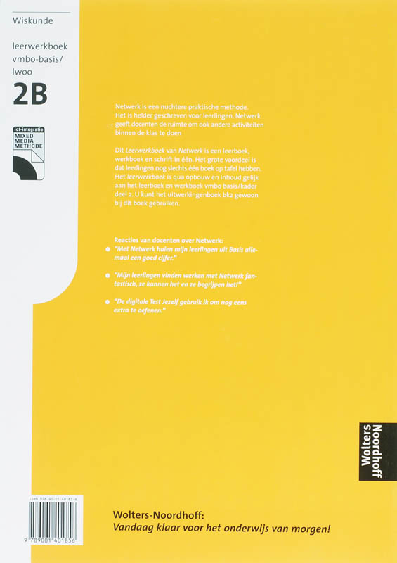 Achterkant van Leerwerkboek