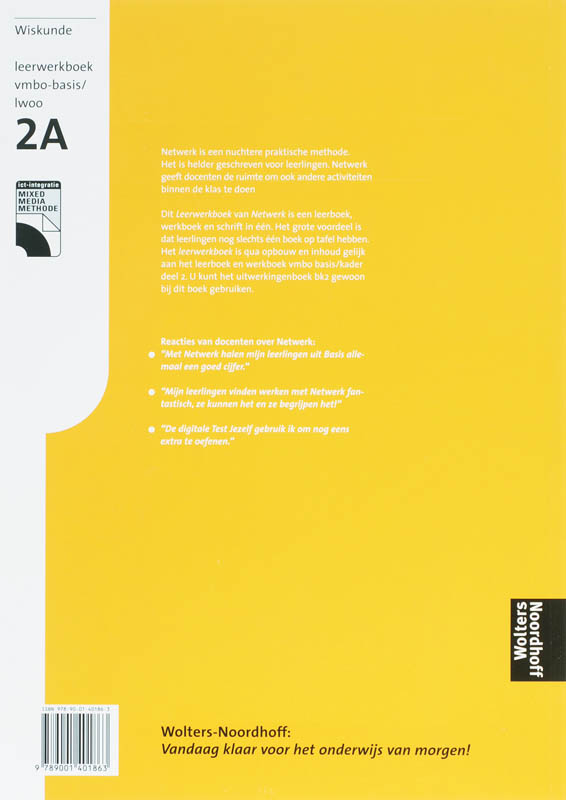 Achterkant van Leerwerkboek