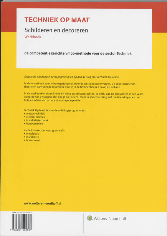 Achterkant van Werkboek